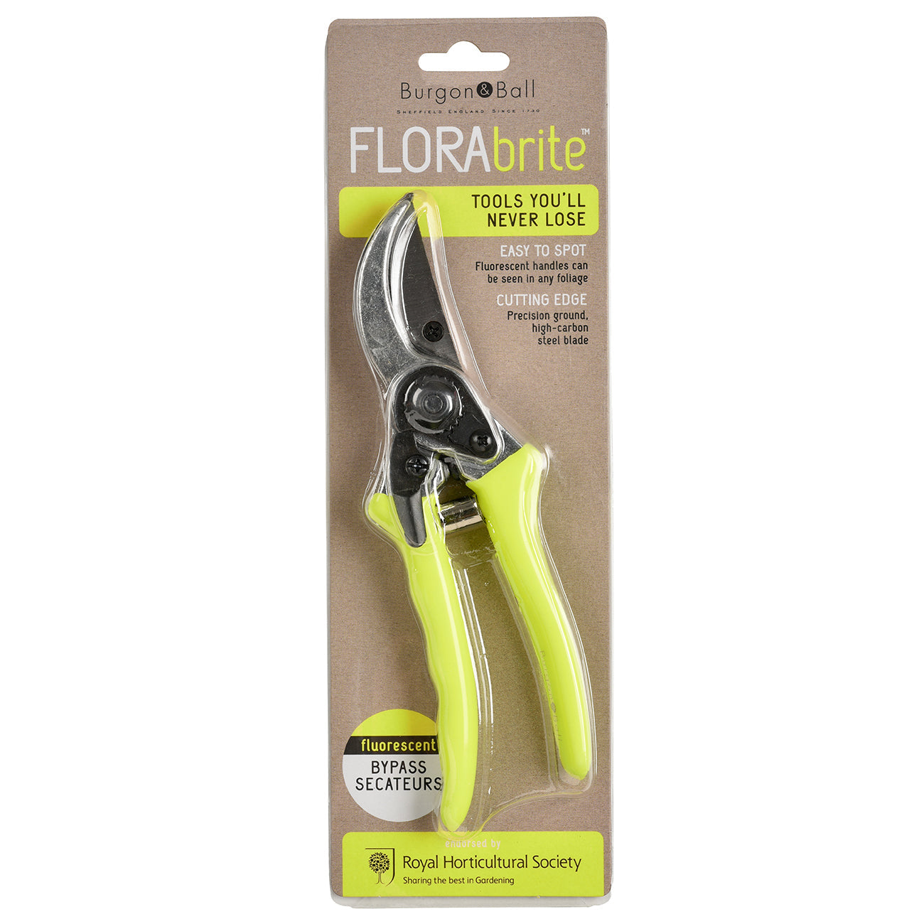 Yellow Bypass Secateurs