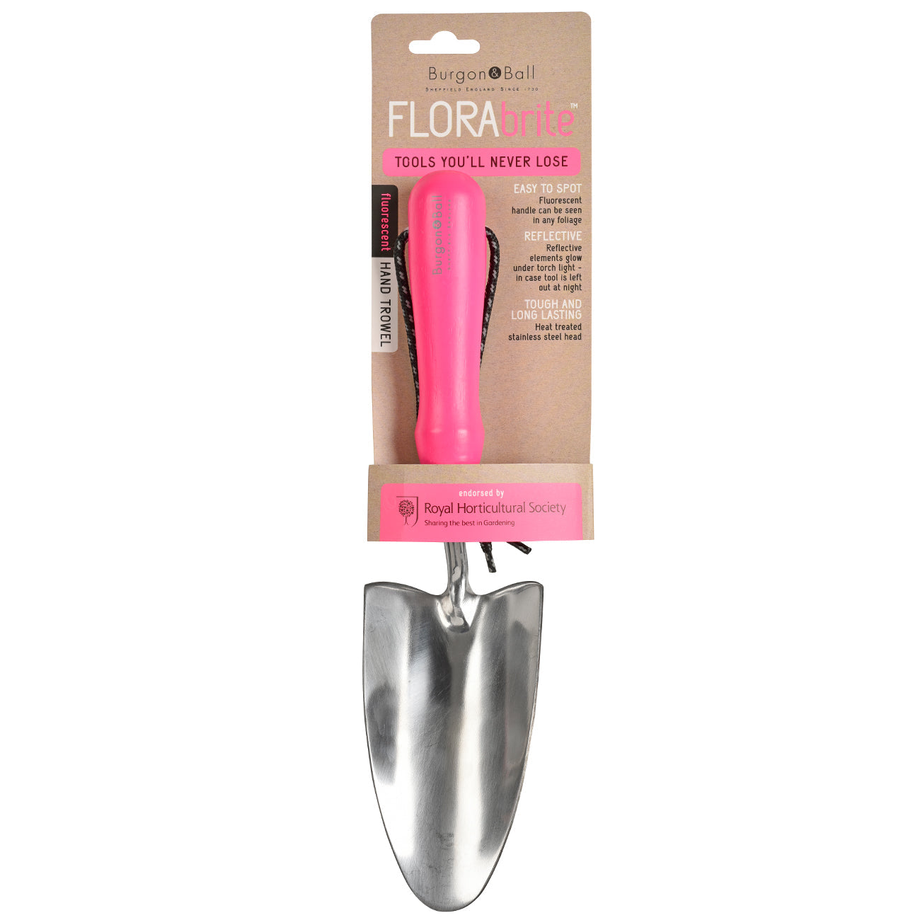 Pink Stainless Steel Hand Trowel for Garden Planting and Digging