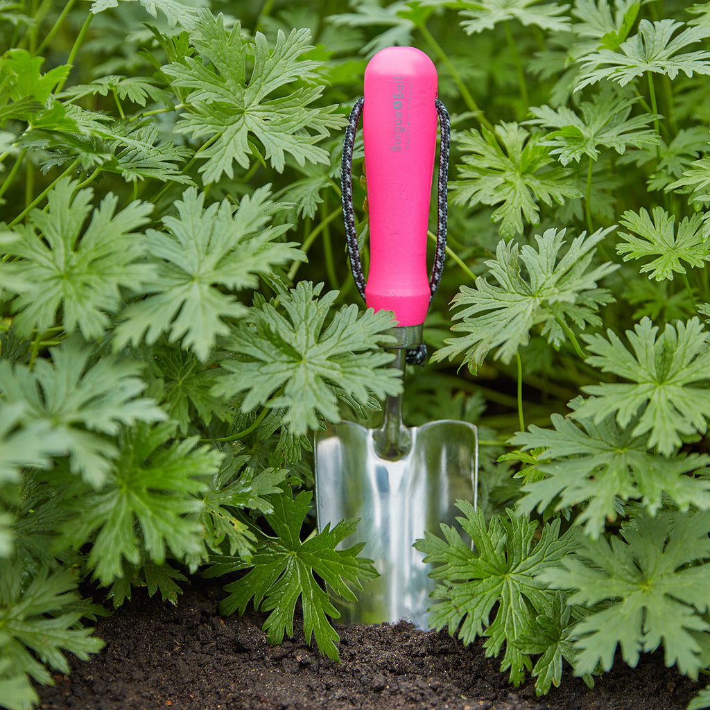 Pink Stainless Steel Hand Trowel for Garden Planting and Digging