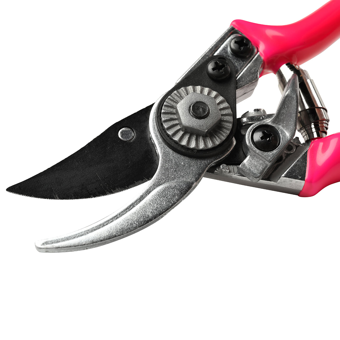 Pink Fluorescent Bypass Pocket Pruner for Small to Medium Hands