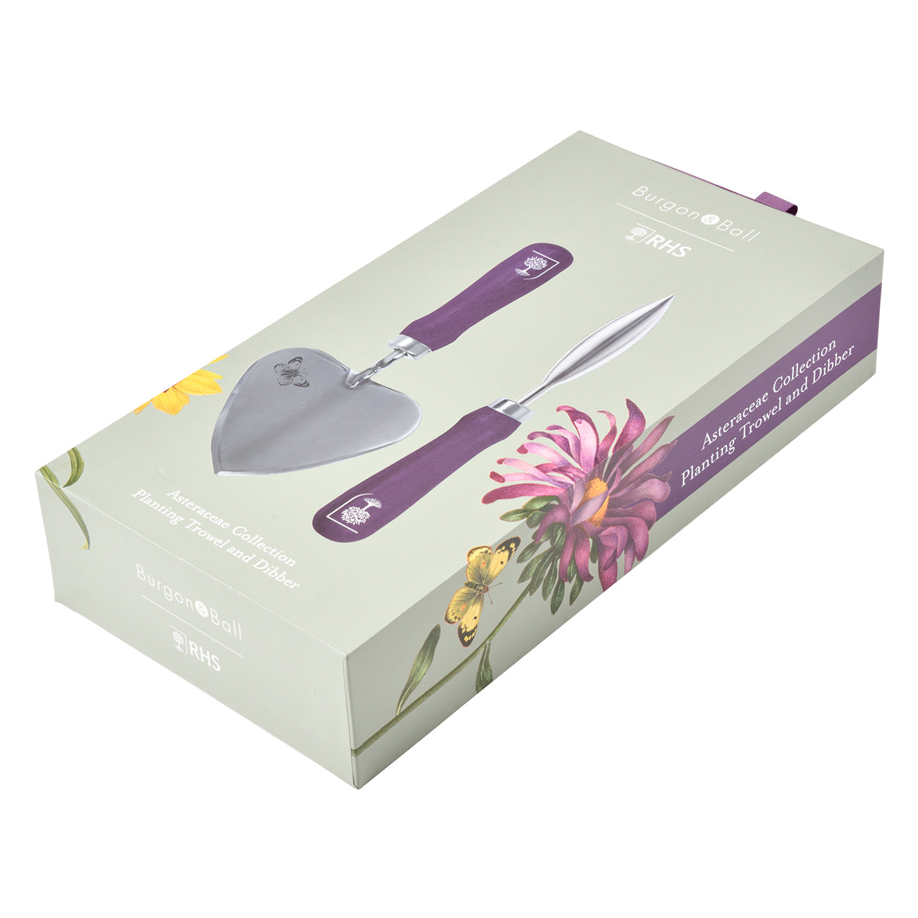 Stainless Steel Planting Trowel and Dibber Set with Painted Hardwood Handle