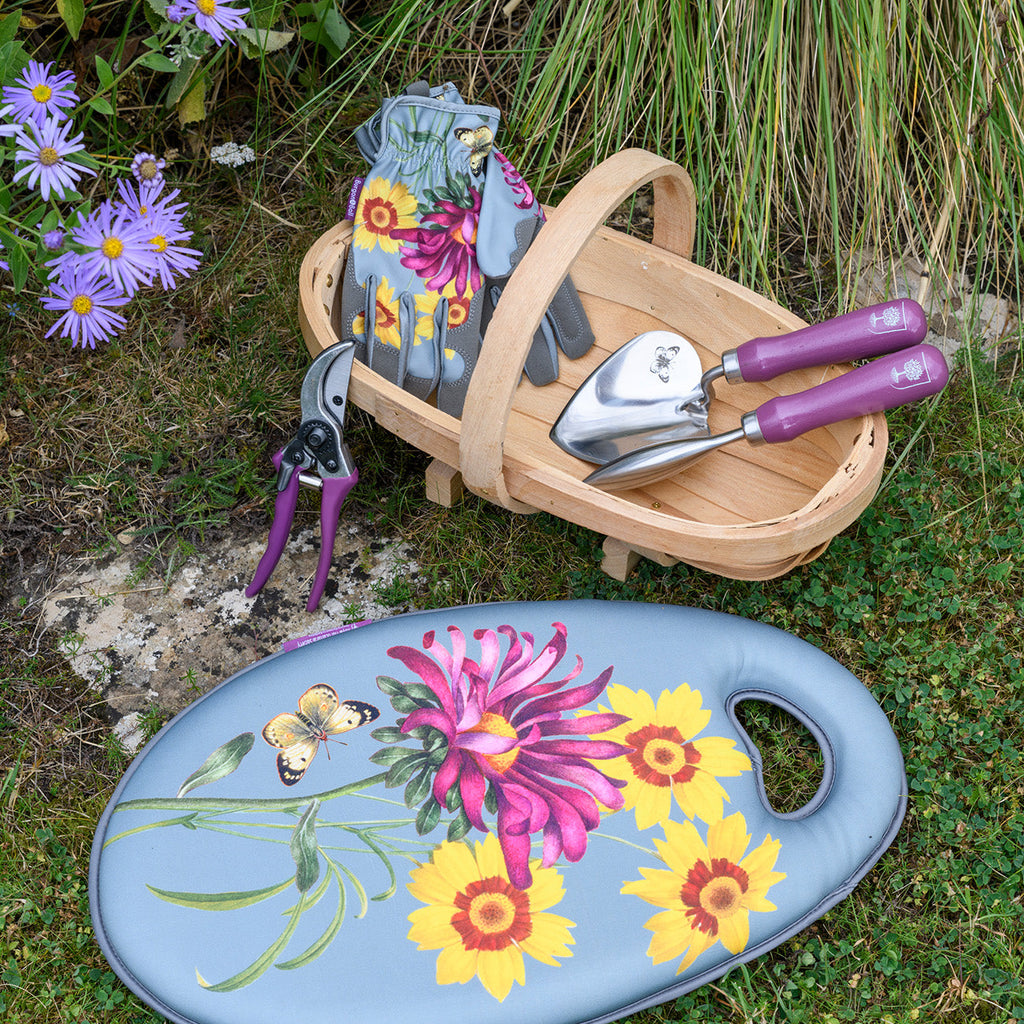 Stainless Steel Planting Trowel and Dibber Set with Painted Hardwood Handle