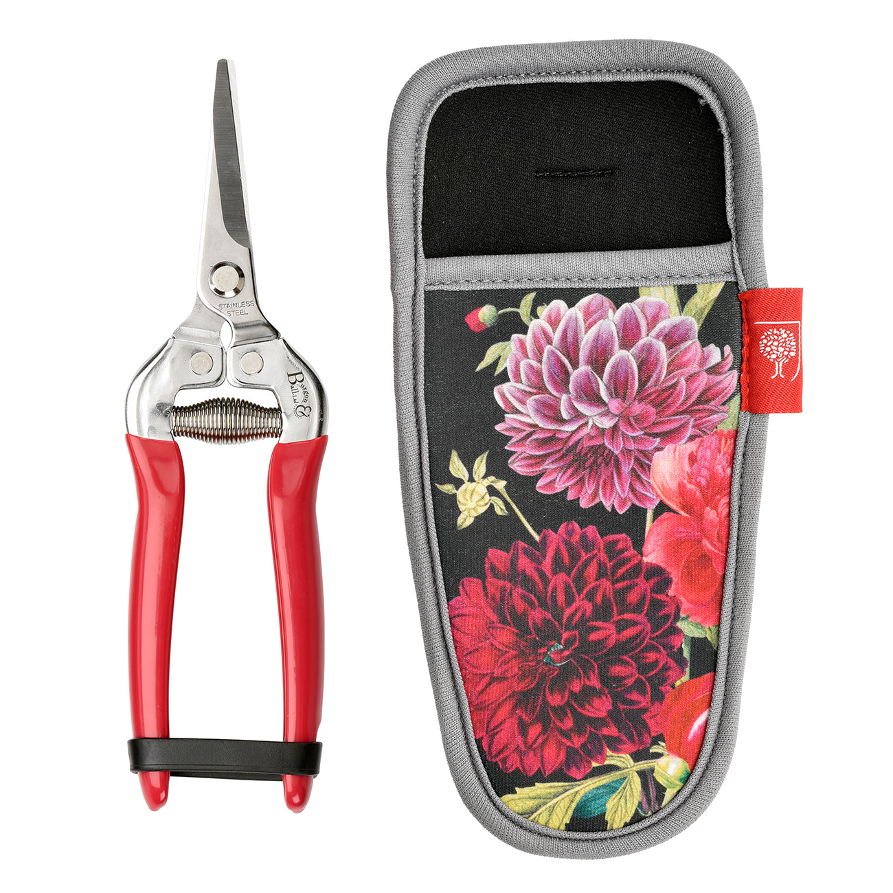 Garden Snip and Neoprene Holster Set with Floral Design