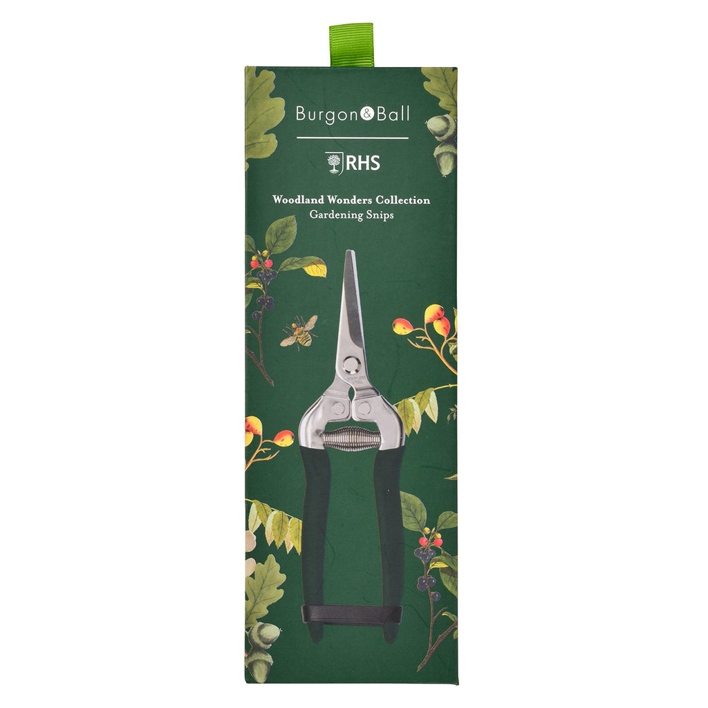 Stainless Steel Scissor Action Garden Snips with Green Handles