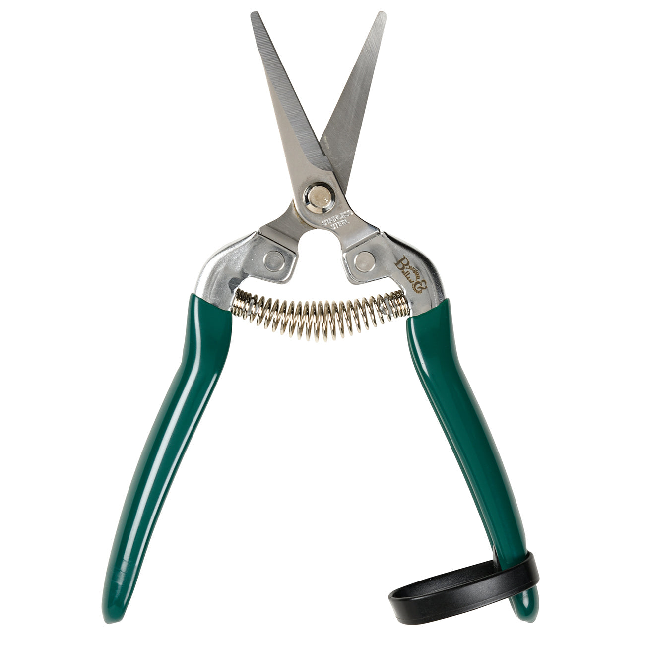 Stainless Steel Scissor Action Garden Snips with Green Handles