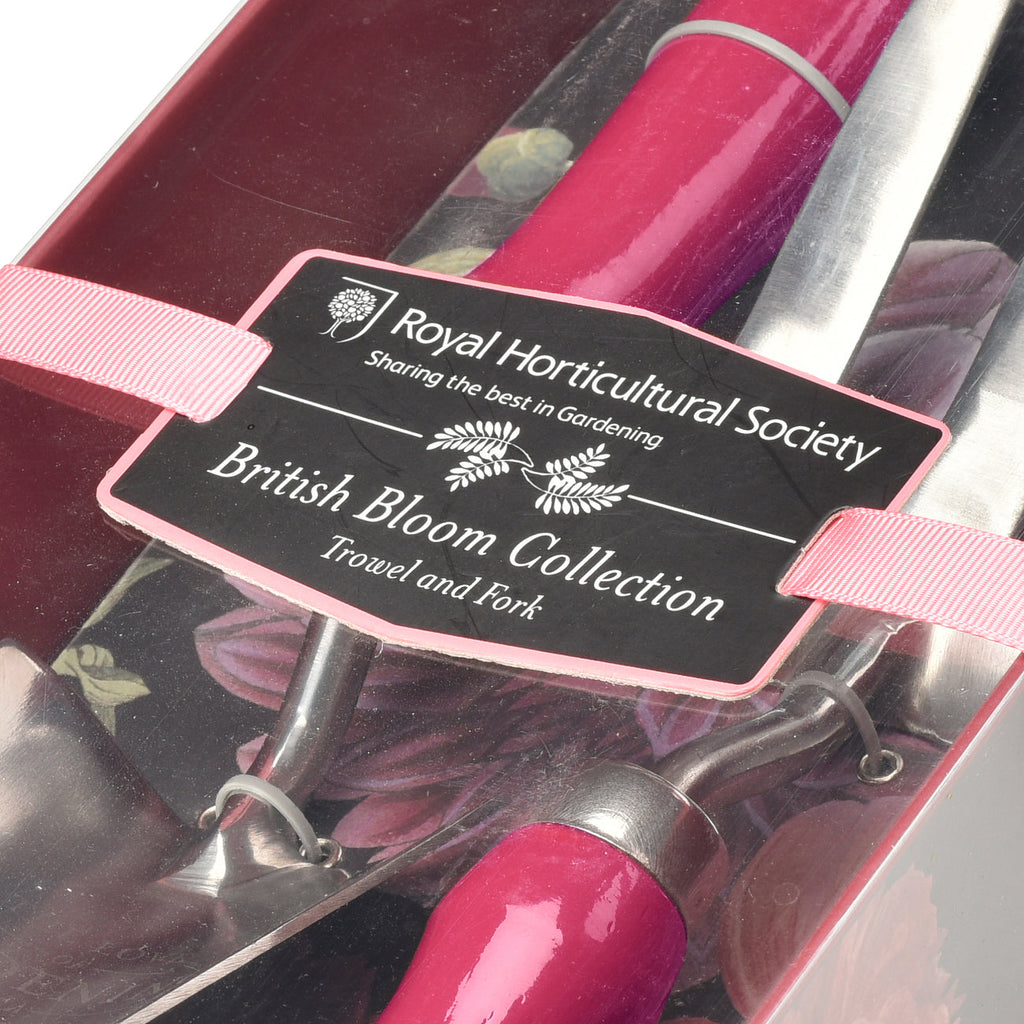 Garden Trowel and Hand Fork Gift Set with Floral Dahlia Peony Design