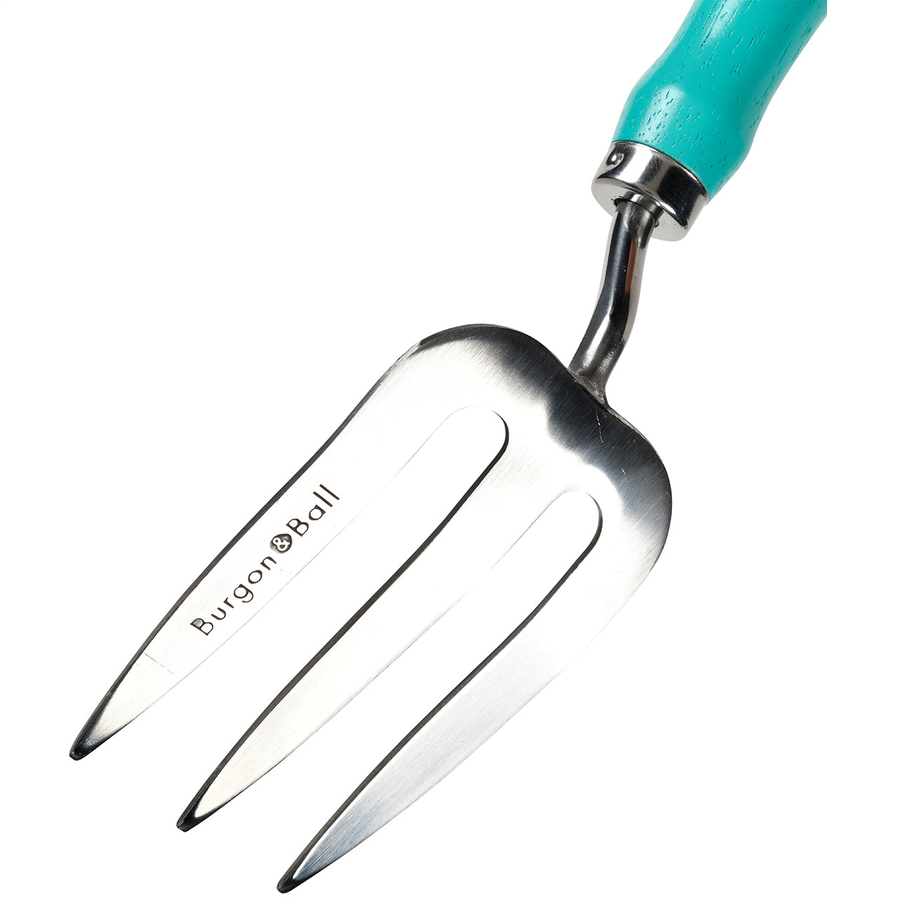 Flora and Fauna Stainless Steel Trowel and Fork Garden Hand Tool Set with Teal Hardwood Handle