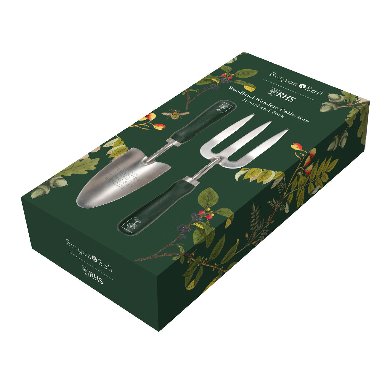 Stainless Steel Trowel and Fork Set with FSC Hardwood Handle