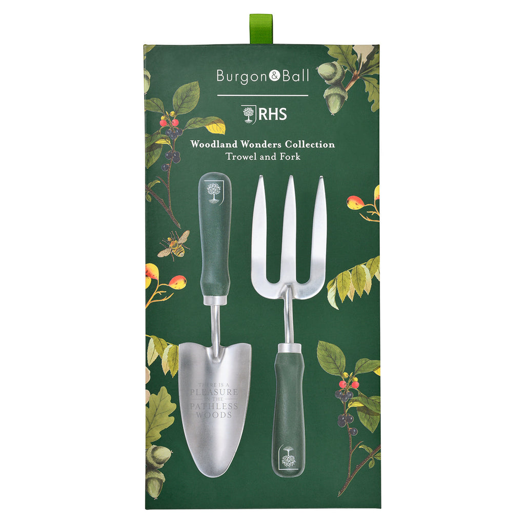 Stainless Steel Trowel and Fork Set with FSC Hardwood Handle