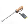 Stainless Steel Dandelion Weeder with FSC Hardwood Handle and Leather Cord