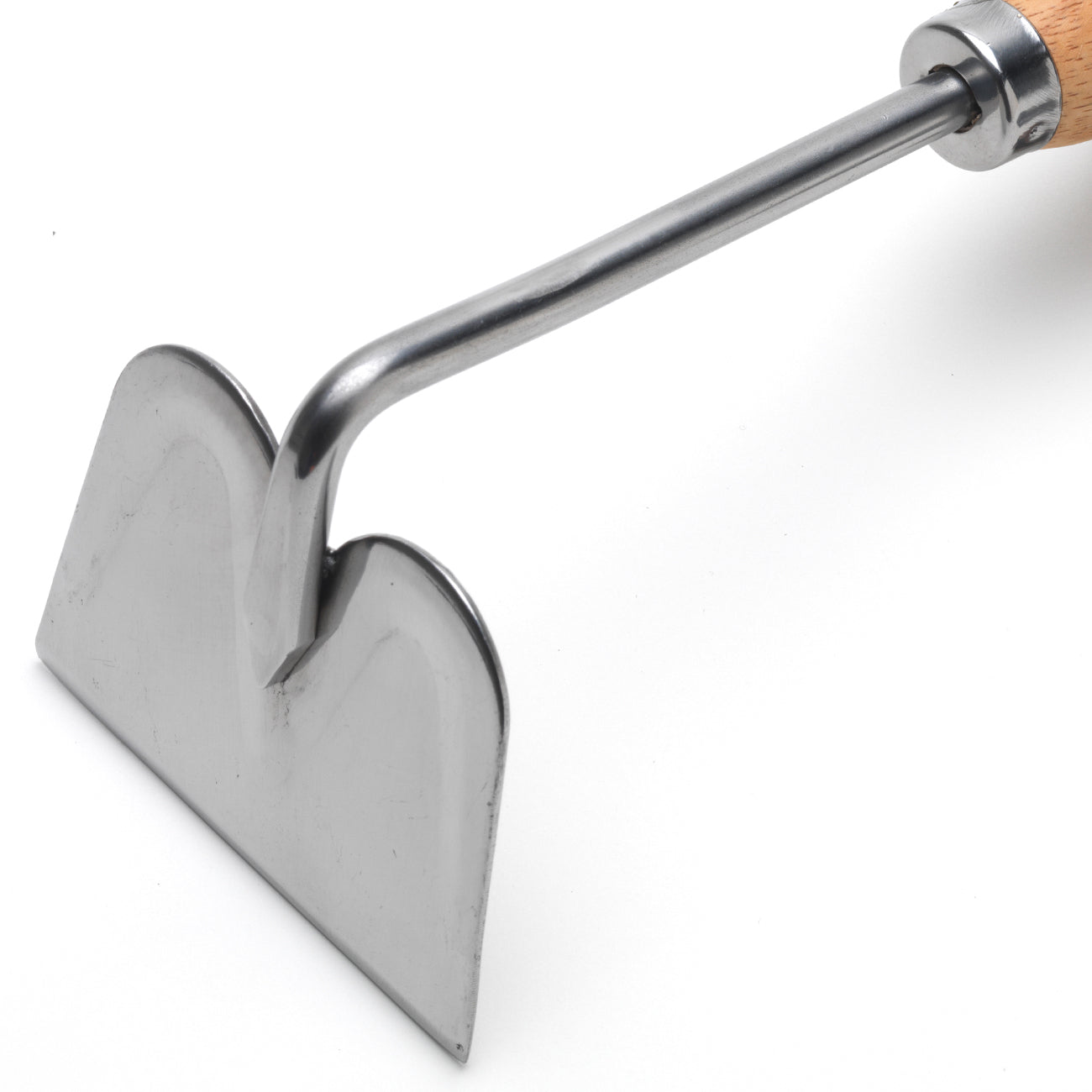 Stainless Steel Hand Hoe with FSC Hardwood Handle for Weeding and Cultivation