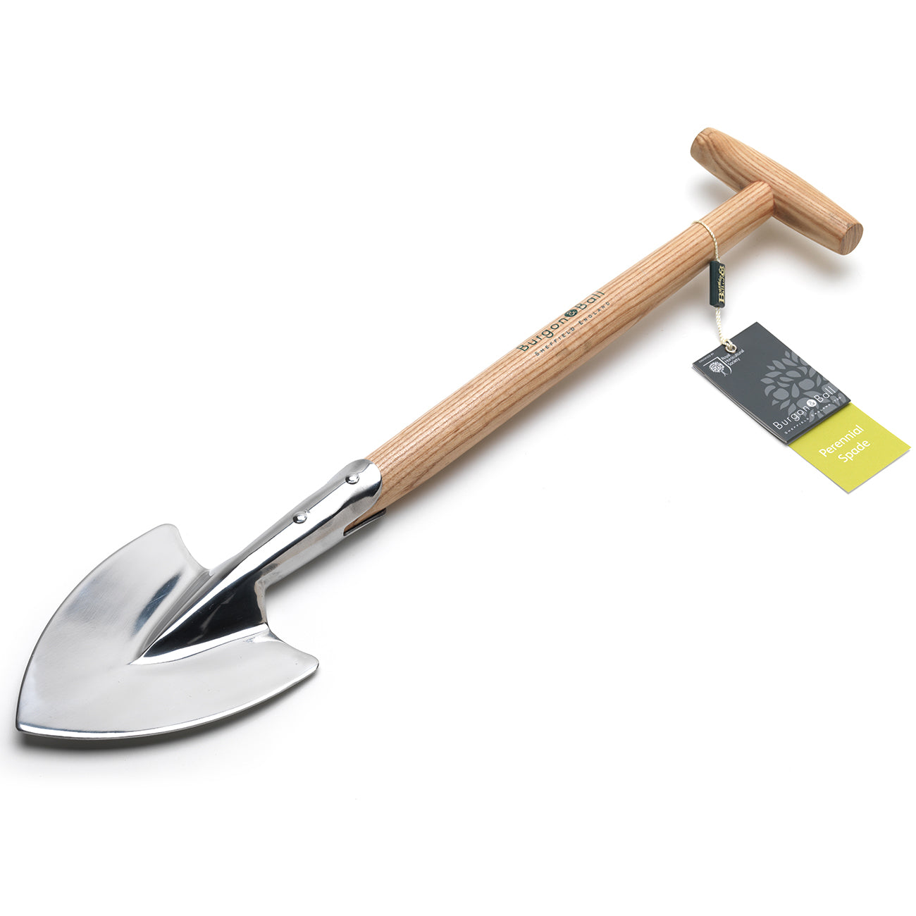 Stainless Steel Mid-Handled Perennial Spade for Dividing Plants