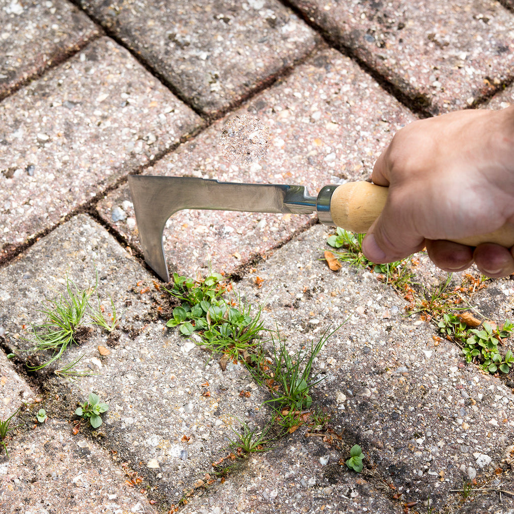 Stainless Steel Block Paving Knife Weeder with Hardwood Handle