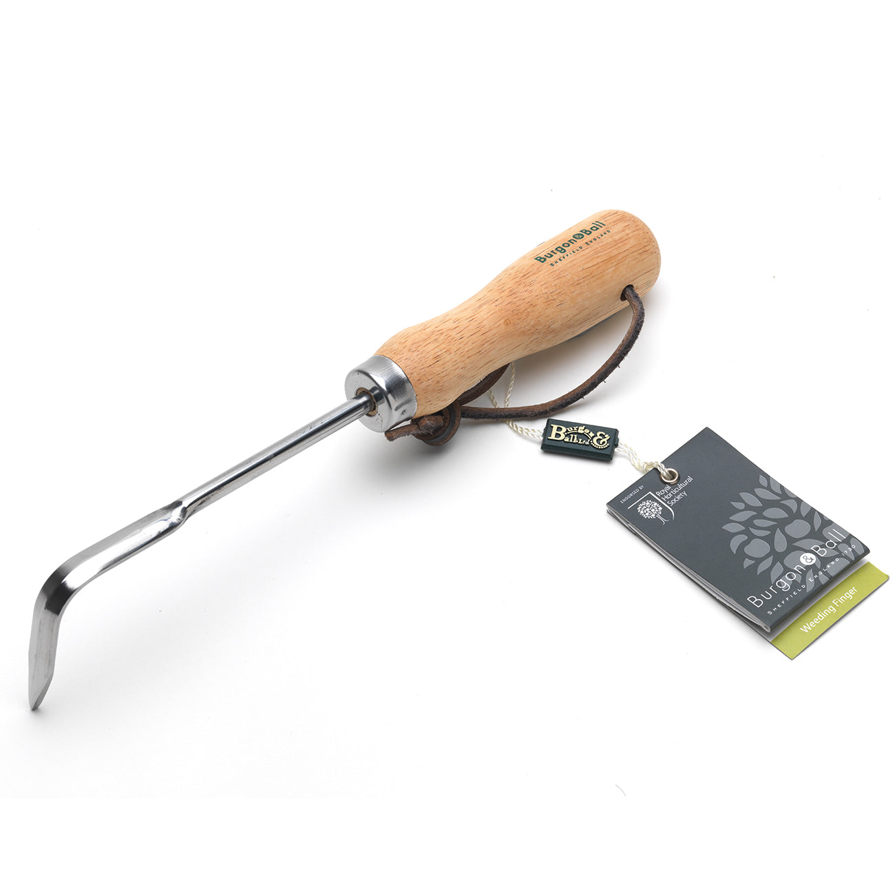 Stainless Steel Weeding Finger Tool with Ergonomic Wooden Handle