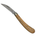 Compact Folding Pocket Knife with Oak Handle and High Carbon Steel Blade
