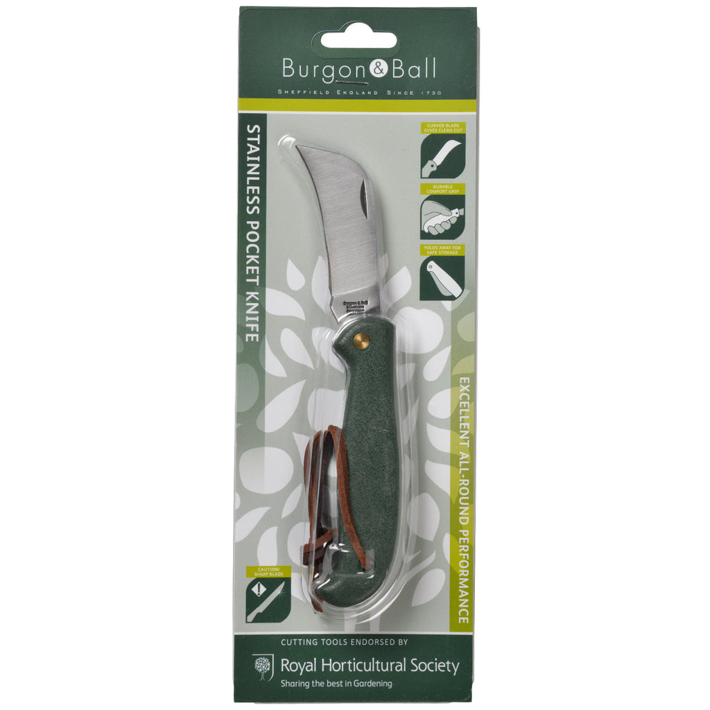Stainless Folding Pocket Knife for Garden Cutting and Pruning