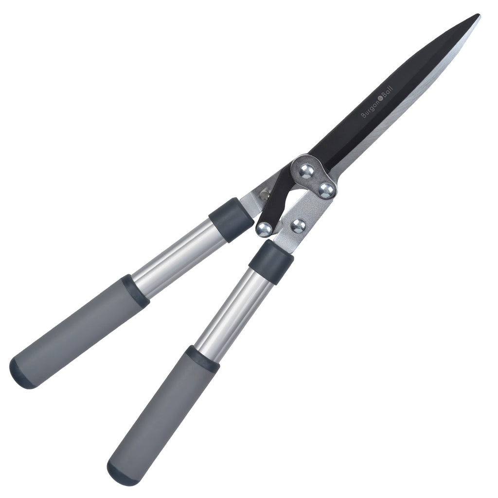 Compound Action Hedge Shear with Non-Stick Coated High-Carbon Steel Blades