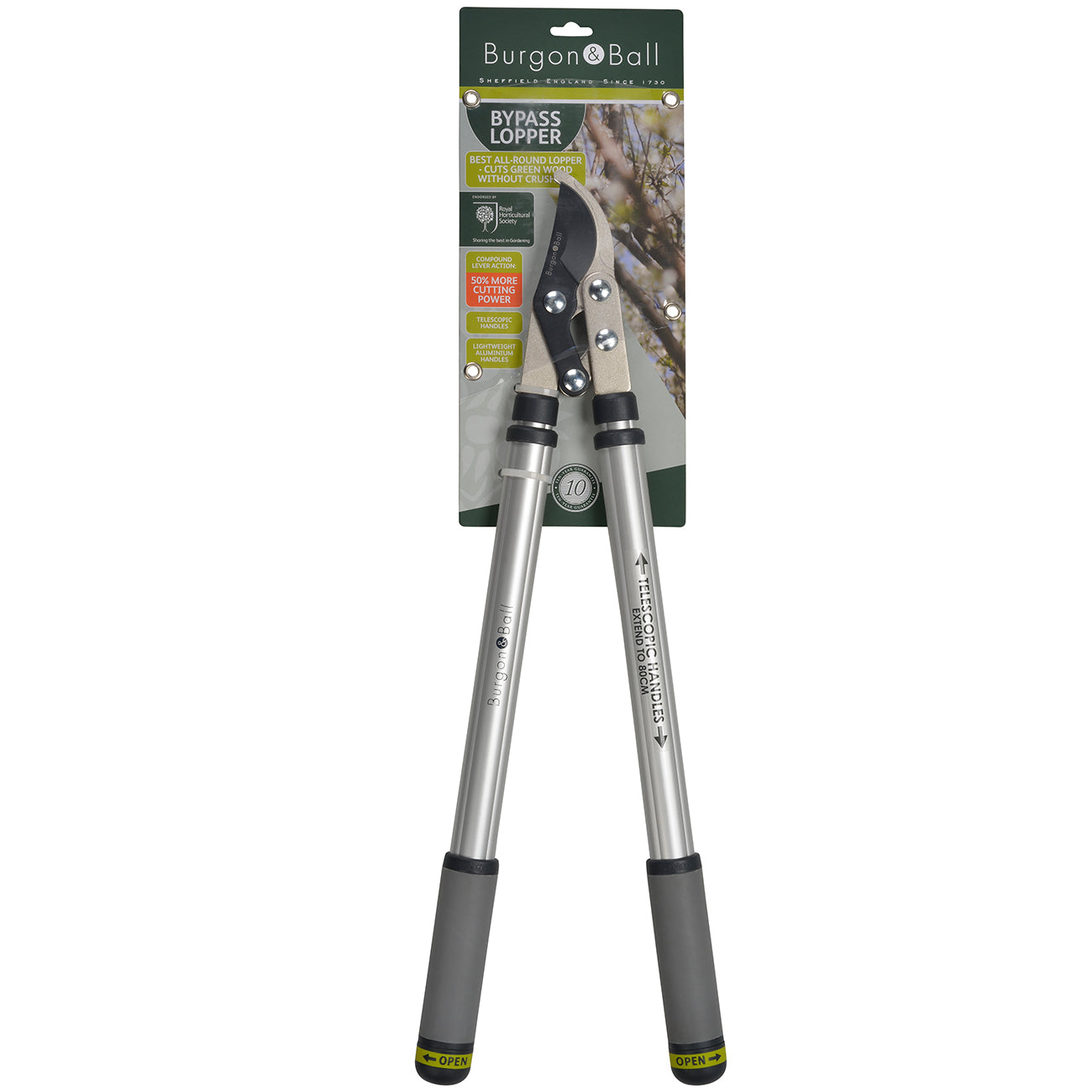 Telescopic Bypass Lopper with Compound Action Aluminium Handles