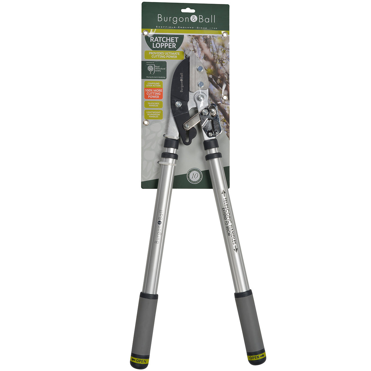 Telescopic Ratchet Lopper Heavy Duty Ratchet Action Garden Pruning Tool