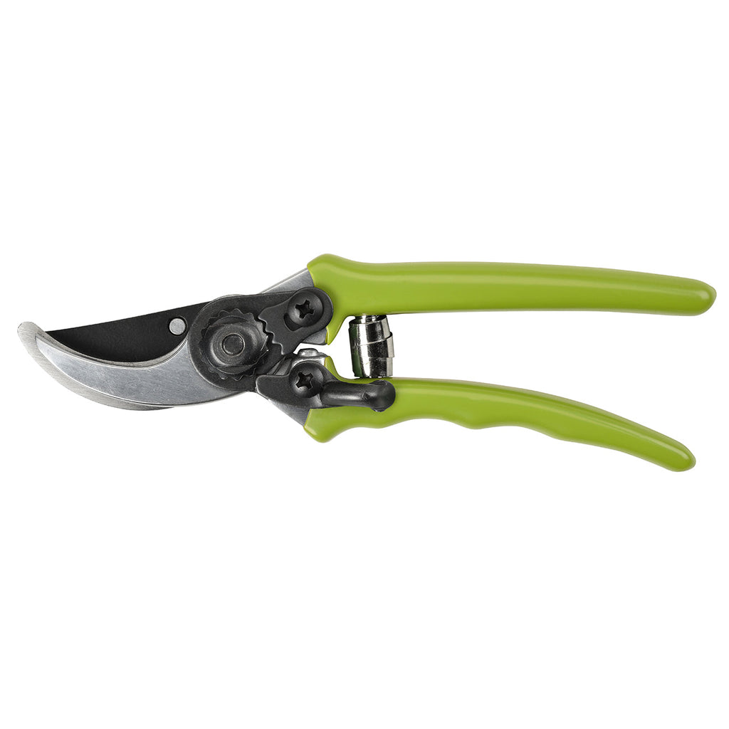 Micro Secateur Green Handle Bypass Action Pruning Shears