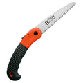 Folding Pruning Saw Orange Black Handle High Carbon Steel 15cm Blade