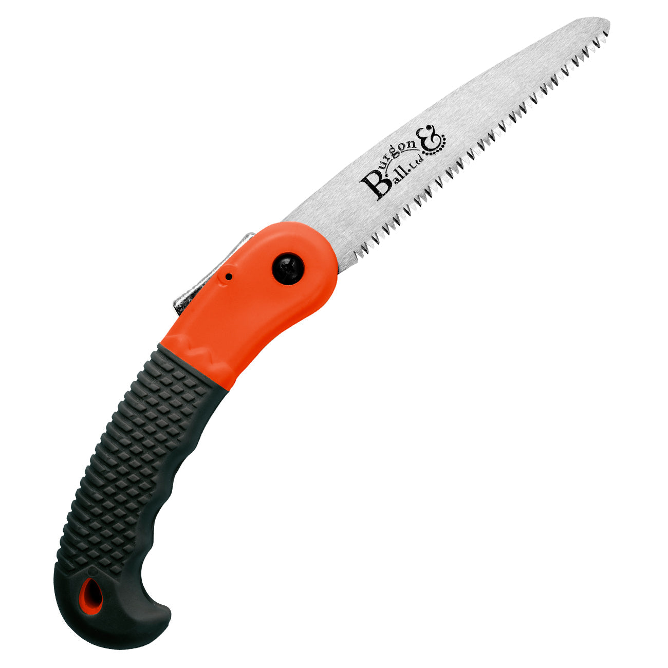 Folding Pruning Saw Orange Black Handle High Carbon Steel 15cm Blade
