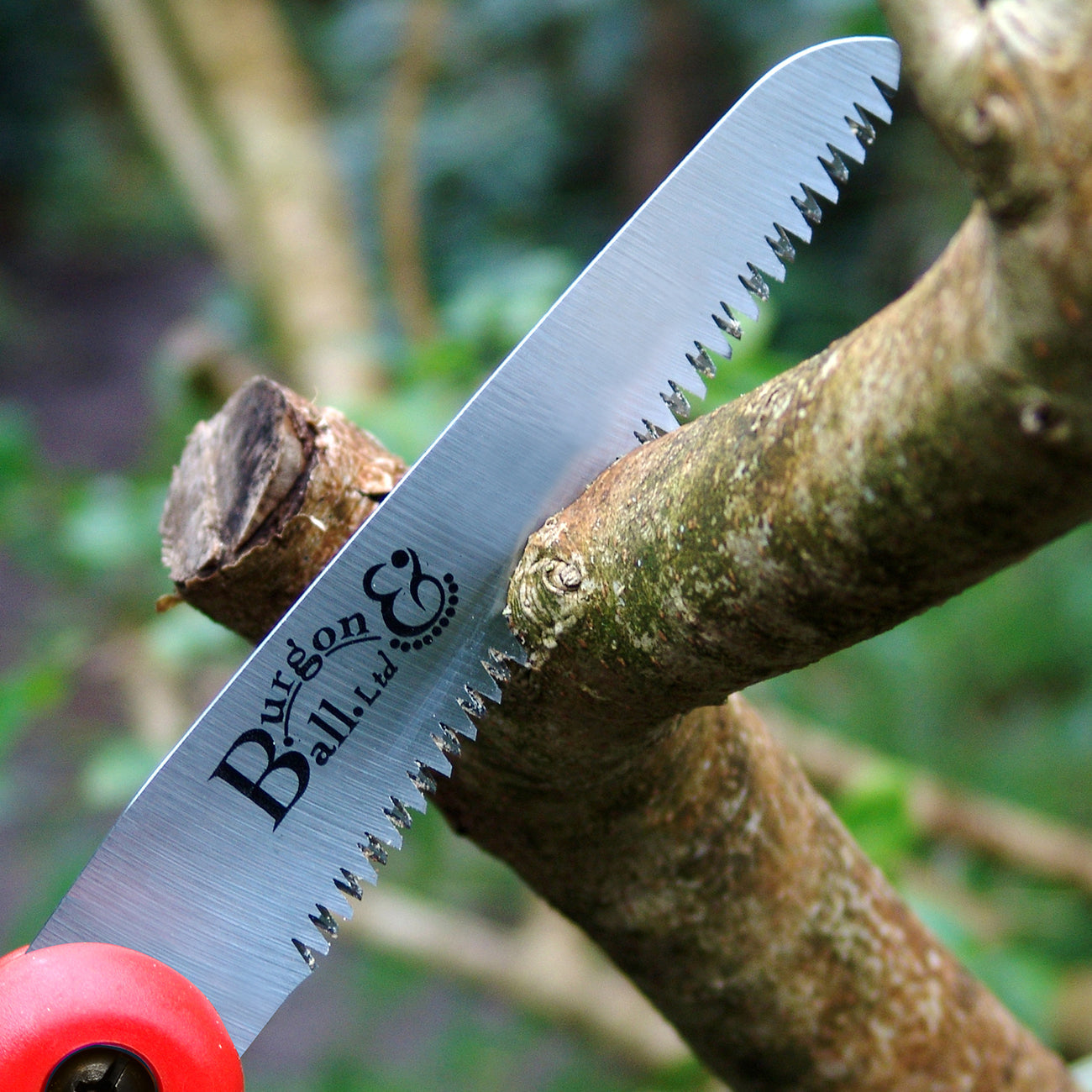 Folding Pruning Saw Orange Black Handle High Carbon Steel 15cm Blade