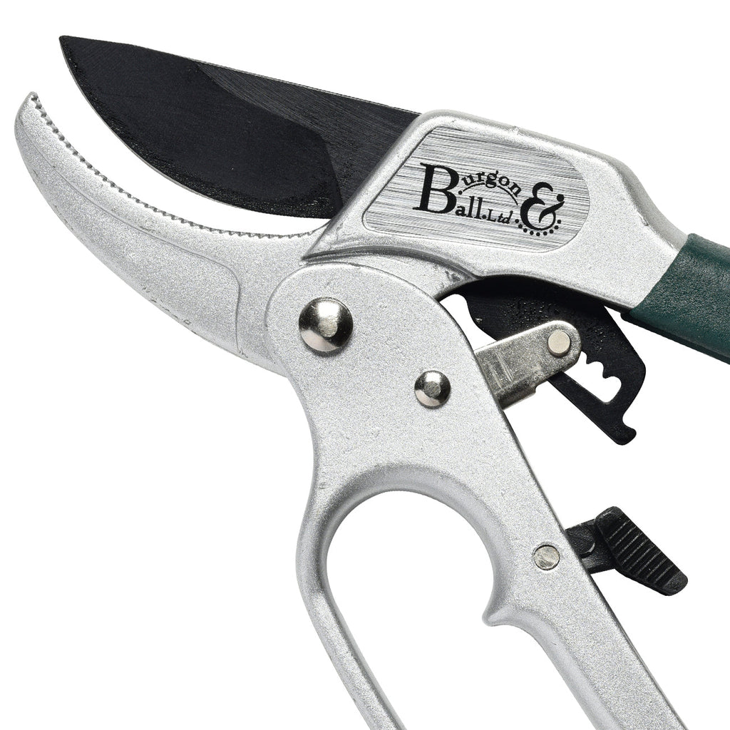 Ratchet Pruner Anvil Action Garden Cutting Tool for Thick Stems