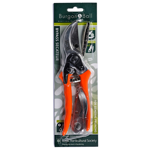 Bypass Secateurs Terracotta Handle Soft Grip Pruner Garden Tool