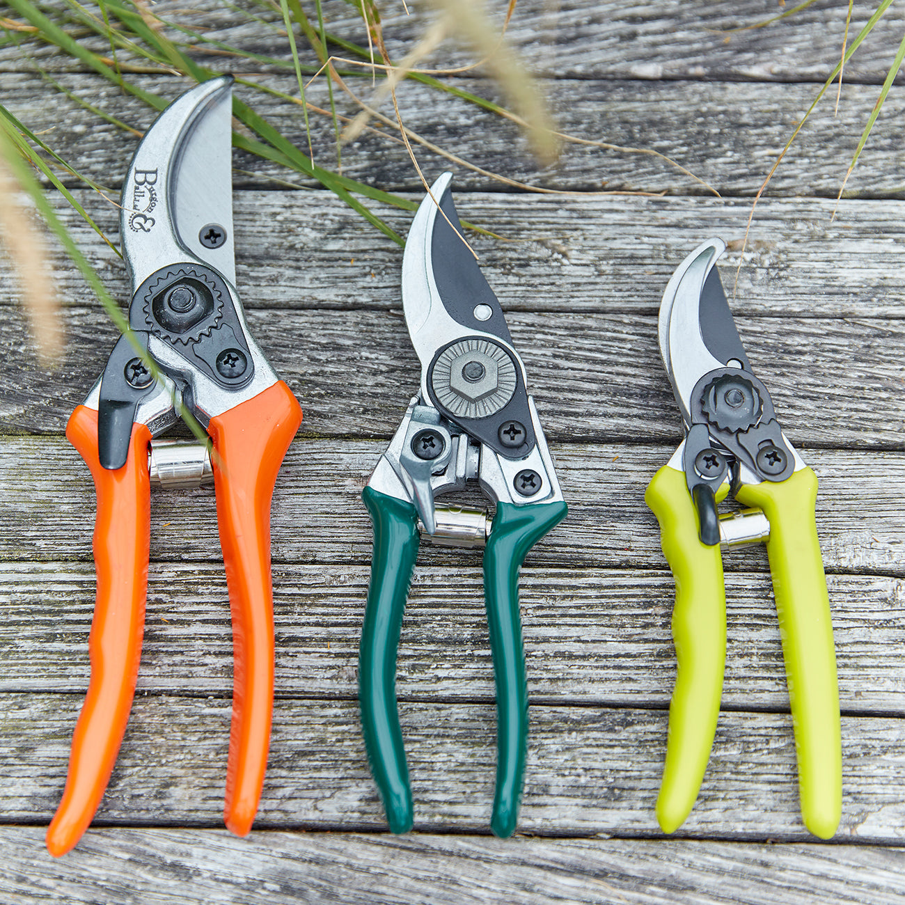 Bypass Secateurs Terracotta Handle Soft Grip Pruner Garden Tool