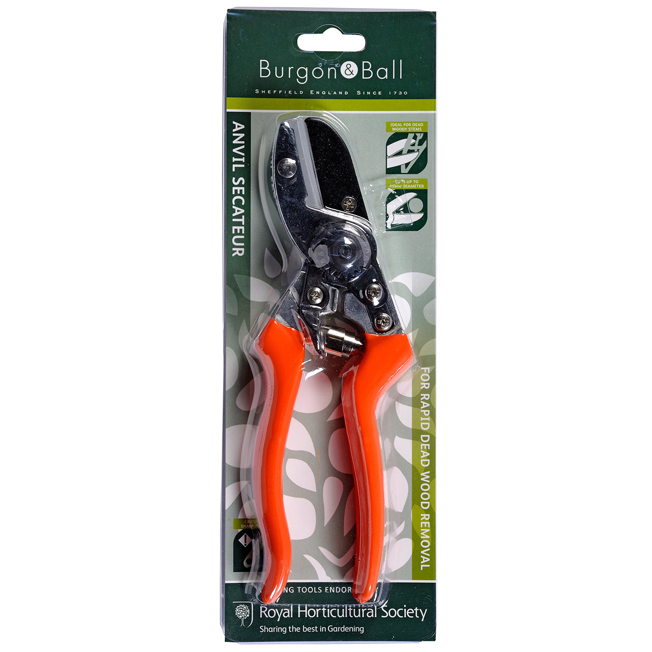 Anvil Secateur with Terracotta Handle