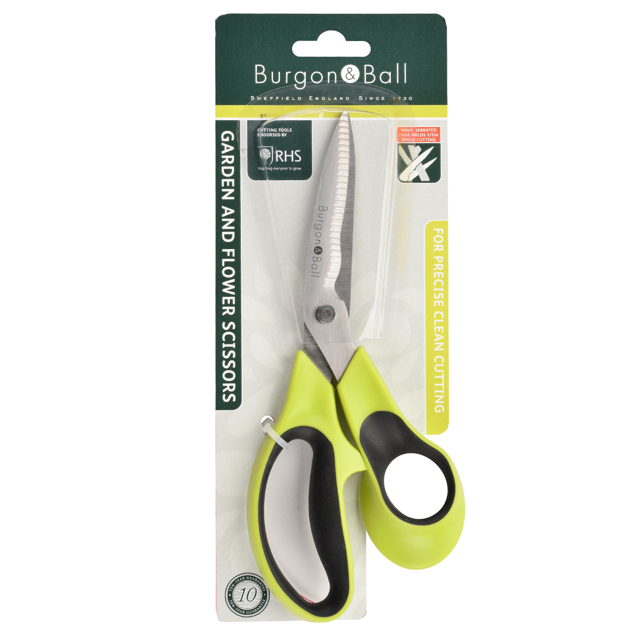 Garden and Flower Scissors with Serrated Blade for Clean Cutting