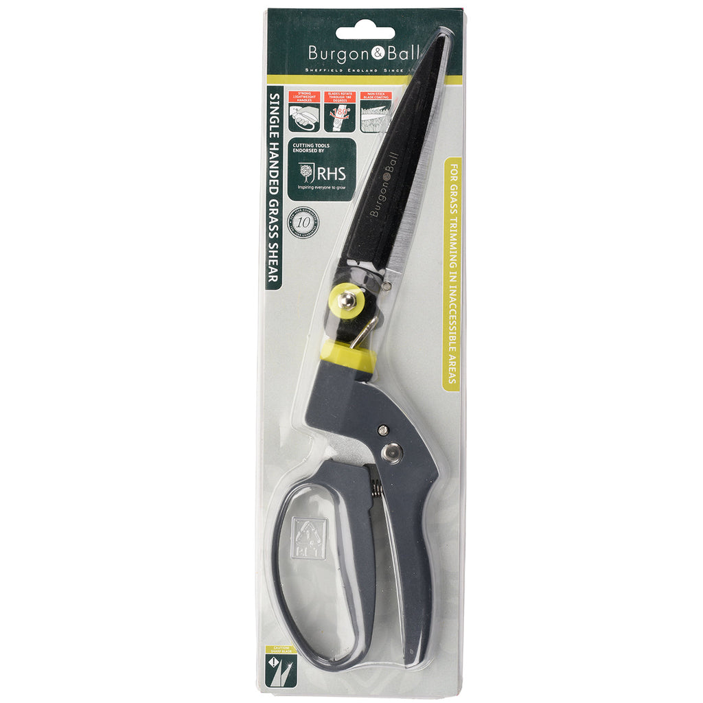 Single-Handed Grass Shear with Rotating Blades for Lawn Edging