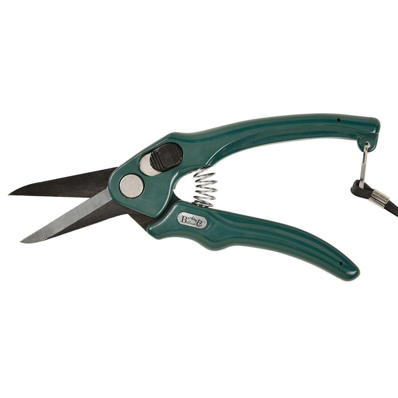 Florists Shear Scissor Action Garden Snips with Racing Green Handles
