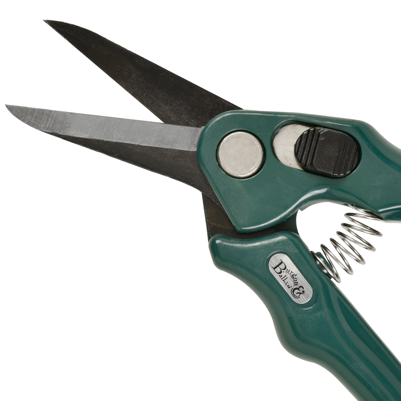 Florists Shear Scissor Action Garden Snips with Racing Green Handles
