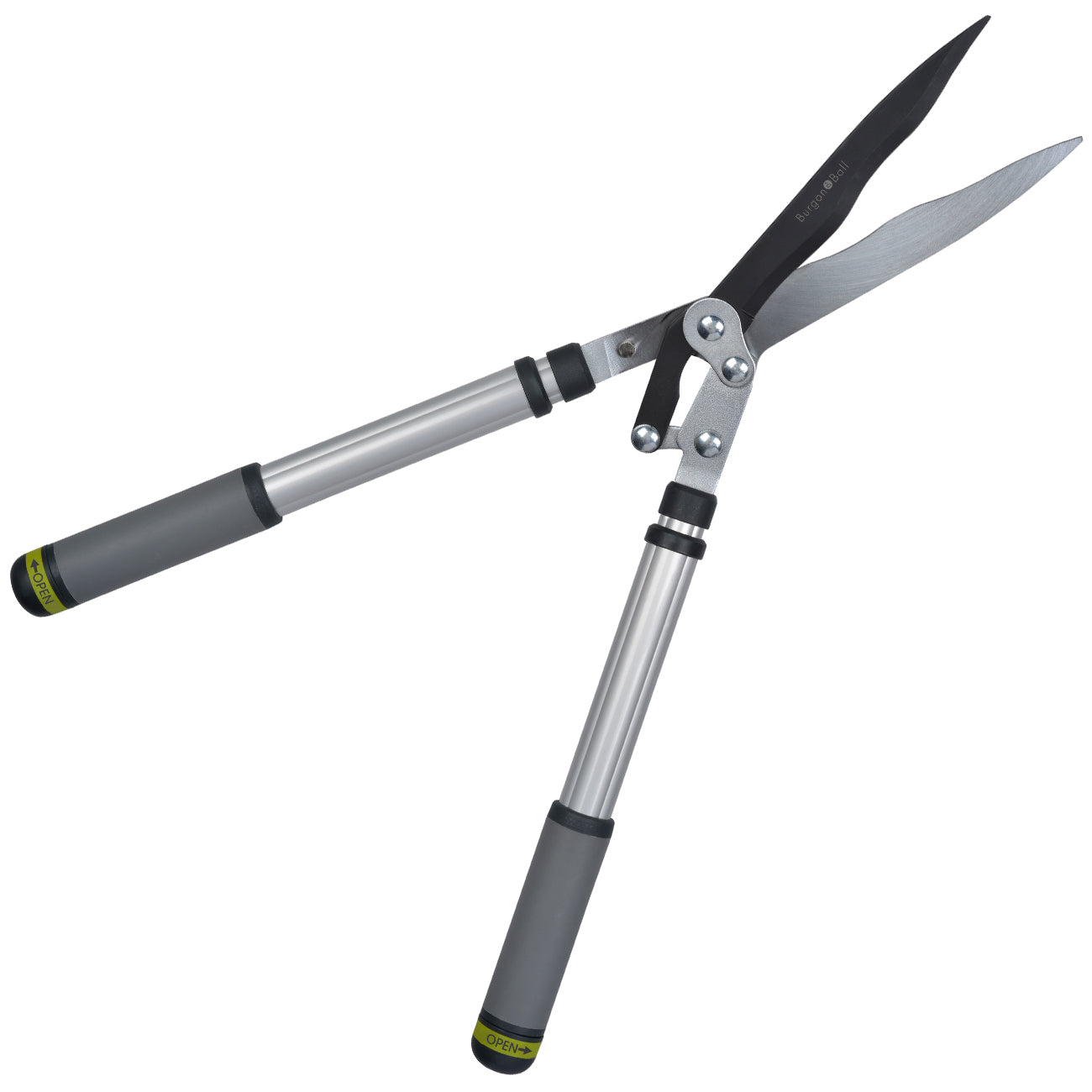 Telescopic Wavy Edged Hedge Shear with Compound Action Blades