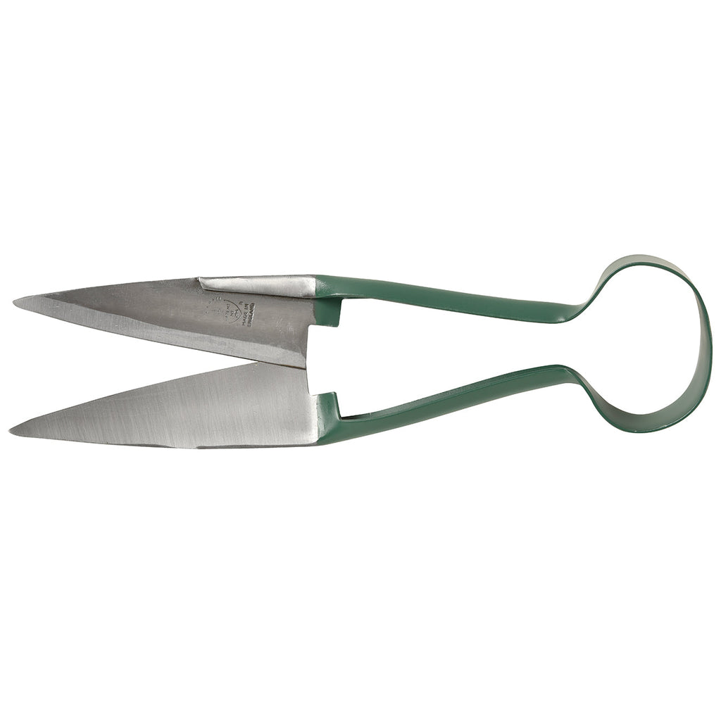 Large Topiary Trimming Shears with Angled Blades Racing Green Handles
