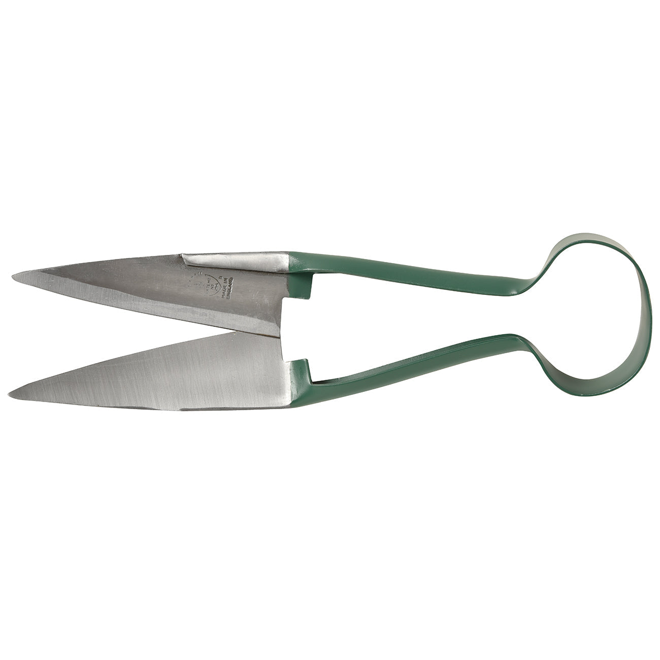 Large Topiary Trimming Shears with Angled Blades Racing Green Handles
