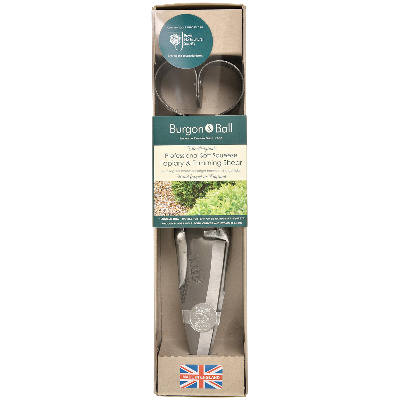 Topiary Shears Large Double Bow Handle Soft Squeeze High Carbon Steel